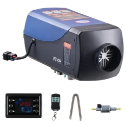 VEVOR Diesel Heater, 8KW, DC 12V/24V, Portable Diesel Air Heater with Remote Control and LCD Screen, Fast Heating Low Noise, 2.6 Gal Large Fuel Tank for Vehicles, Vans, RVs, Campers, and Trucks