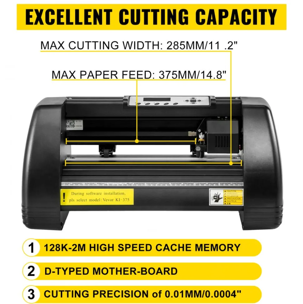 VEVOR Digital Clamshell 15" X 15" (38 X 38cm) Heat Transfer Press + 14 Inch Vinyl Cutter Machine Kit Software