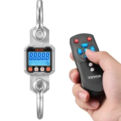 VEVOR Digital Crane Scale, 6600 lbs/3000 kg Max Capacity, Heavy Duty Industrial Hanging Scale with Cast Aluminum Case & LCD Display, 1 lbs Division & 3 Unit Switch, Remote Control for Garage Factory