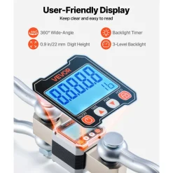 VEVOR Digital Crane Scale, 22000 lbs/10 T Max Capacity, Heavy Duty Industrial Hanging Scale with Cast Aluminum Case & LCD Display, 5 lbs Division & 3 Unit Switch, Remote Control for Garage Factory