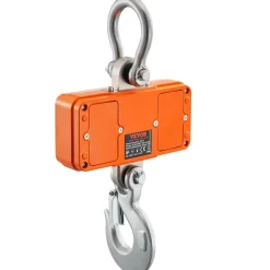 VEVOR Digital Crane Scale, 2200 lbs/1000 kg, Industrial Heavy Duty Hanging Scale with Remote Control, Cast Aluminum Case & LED Screen, High Precision for Construction, Factory, Farm, Hunting (Orange)