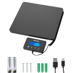 VEVOR Digital Postal Scale, 0.35 oz/3.5 oz Dual Accuracy, 440 lbs Commercial Weight Scale with Hold/Tare Function & LCD Display, Fit for Packages, Postage, Luggage, Battery & Charging Cable Included