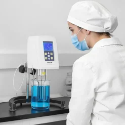 VEVOR Digital Rotary Viscometer, 10-2,000,000 mPa.s(cP), ±2% Accuracy, 100-240V Digital Rotational Viscosity Meter with 4 Rotors and Temperature Probe, LCD Display, Lab Viscometer for Fluid Testing