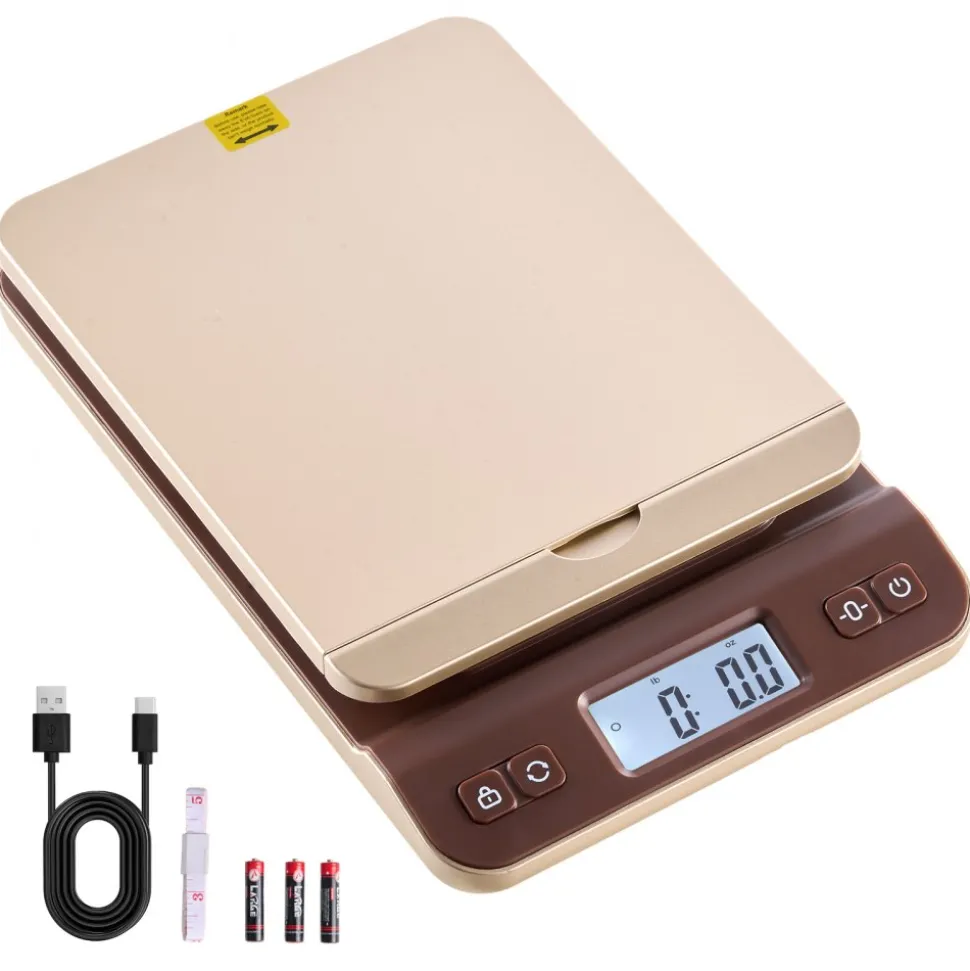 VEVOR Digital Shipping Postal Scale, 0.1 oz High Accuracy, 88 lbs Postal Scale with Hold/Tare/Auto-off Function, Flip Holder Design & Easy Calibration, Fit for Home and Office Use, Battery Included