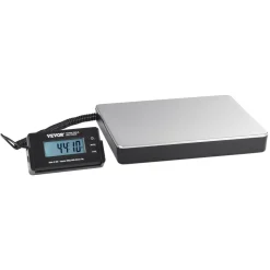 VEVOR Digital Shipping Scale, 440 lbs x 1.7 oz. Heavy Duty Postal Scale with Timer, Tare Function, HD LCD Screen Portable Package Scale for Luggage, Home, Post Office, AC/DC Powered, FCC Listed