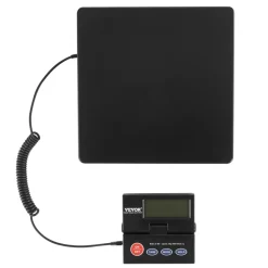 VEVOR Digital Shipping Scale, 110 lbs x 0.07 oz. Heavy Duty Postal Scale with Timer, Tare, Hold Function, 90° Foldable LCD Screen Package Scale for Laggage, Home, Post Office, AC/DC Powered, FCC Liste