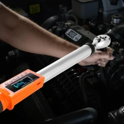 VEVOR Digital Torque Wrench Set, 2 Pieces, 1/2, 3/8 Inch Drive, 72-Tooth, ±2% High Accuracy Electronic Torque Wrench with Preset Value, Buzzer and LED Notification, for Automotive Motorcycle