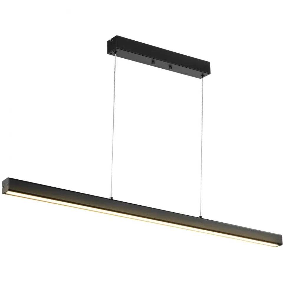 VEVOR Dimmable Linear Pendant Light, 20W, 47 in LED Linear Light Fixture Chandelier with Acrylic Lampshade 3000K / 4000K / 6500K Color Temperature Adjustable Height, for Dining Room Kitchen Island