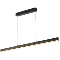 VEVOR Dimmable Linear Pendant Light, 20W, 47 in LED Linear Light Fixture Chandelier with Acrylic Lampshade 3000K / 4000K / 6500K Color Temperature Adjustable Height, for Dining Room Kitchen Island