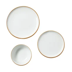 VEVOR Dinnerware Set, Service for 4 (12 PCS), Round Plates and Bowls Sets, Scratch Resistant Ceramic Dinner Ware, Dishwasher and Microwave Suitable Kitchen Dish, for Dessert Salad Soup Pasta, White