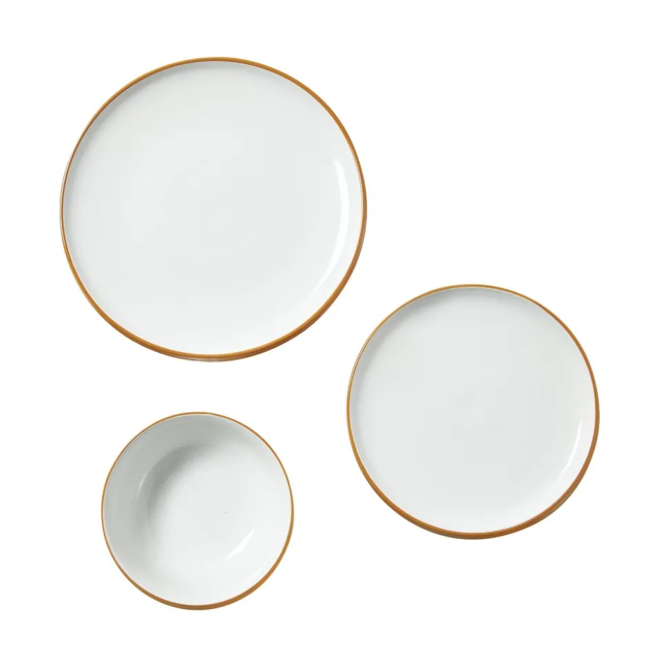 VEVOR Dinnerware Set, Service for 6 (18 PCS), Round Plates and Bowls Sets, Scratch Resistant Ceramic Dinner Ware, Dishwasher and Microwave Suitable Kitchen Dish, for Dessert Salad Soup Pasta, White