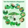 VEVOR Dinosaur Activity Wall Busy Board Panels, 11 Activities, Montessori Sensory Wall Toy for Kids 3-12 Years, Montessori Learning Activity Center, Ideal for Toddler Playroom Nursery Classroom