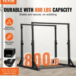 VEVOR Dip Bar, 800 lbs Capacity, Heave Duty Dip Stand Station with Adjustable Height, Fitness Workout Dip Bar Station Stabilizer Parallette Push Up Stand, Parallel Bars for Strength Training Home Gym