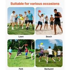 VEVOR Disc Golf Set, 3 Pack Disc Golf Starter Set, Beginners Flying Discs for Full-Body Strength Training, with Putter, Mid-Range, Driver for Outdoor Backyard, Lawn, Beach, and Park
