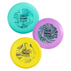 VEVOR Disc Golf Set, 3 Pack Disc Golf Starter Set, Beginners Flying Discs for Full-Body Strength Training, with Putter, Mid-Range, Driver for Outdoor Backyard, Lawn, Beach, and Park