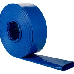 VEVOR Discharge Hose, 2" x 105', PVC Fabric Lay Flat Hose, Heavy Duty Backwash Drain Hose with Clamps, Weather-proof & Burst-proof, Ideal for Swimming Pool & Water Transfer, Blue