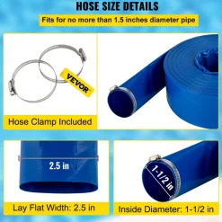 VEVOR Discharge Hose, 1-1/2