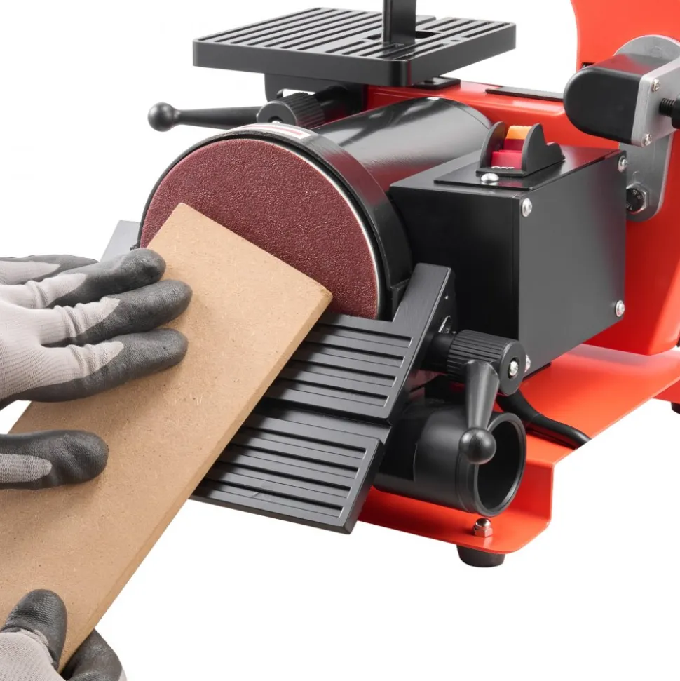 VEVOR 5" Disc Sander & 1" x 30" Belt Sander, 250W Benchtop Belt Disc Sanders Combo with 0 - 45° Adjustable Worktable & Dust Collection Ports for Woodworking, Furniture Refinishing, DIY Crafting