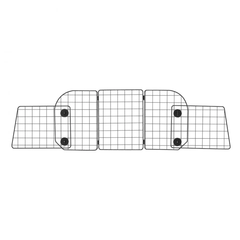 VEVOR Dog Car Barrier, 36.6"-60" Adjustable Car Divider for Trunk Cargo Area, Universal-Fit Back Seat Heavy-Duty Wire Mesh Dogs Separator Guard Net, Vehicle Pet Barrier for Sedans, Trucks and SUVs