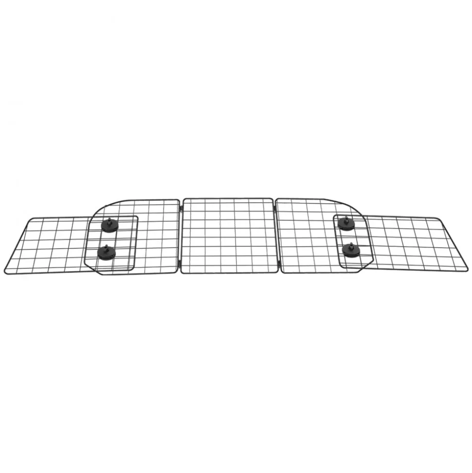 VEVOR Dog Car Barrier, 36.6"-60" Adjustable Car Divider for Trunk Cargo Area, Universal-Fit Back Seat Heavy-Duty Wire Mesh Dogs Separator Guard Net, Vehicle Pet Barrier for Sedans, Trucks and SUVs