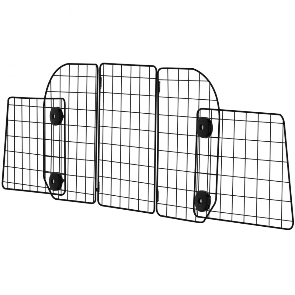 VEVOR Dog Car Barrier, 36.6"-60" Adjustable Car Divider for Trunk Cargo Area, Universal-Fit Back Seat Heavy-Duty Wire Mesh Dogs Separator Guard Net, Vehicle Pet Barrier for Sedans, Trucks and SUVs