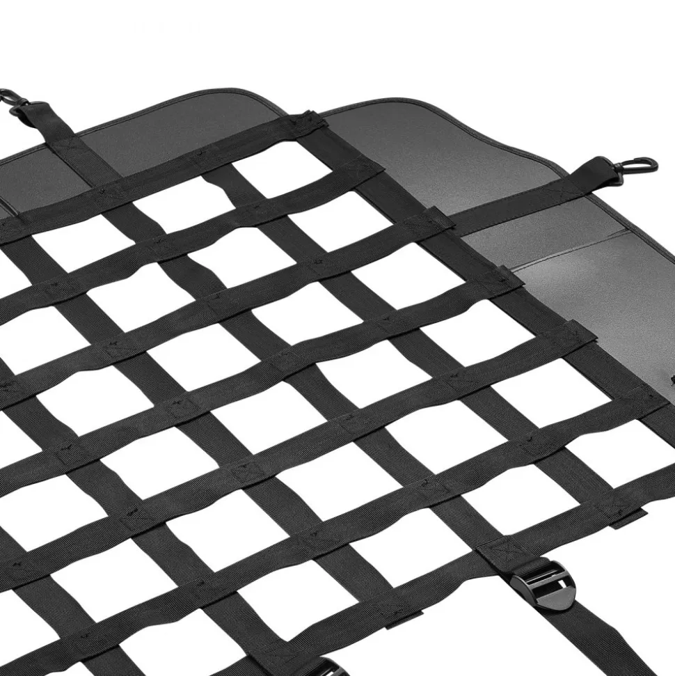 VEVOR Dog Car Barrier, Mesh Cargo Pet Net for Jeep Wrangler JK 2007-2017 JL 20018-2024, Vehicle Pet Barrier Fits Behind Rear Seat Cargo Area, Scratch and Tear-Resistant Polyester Mesh, Easy to Install