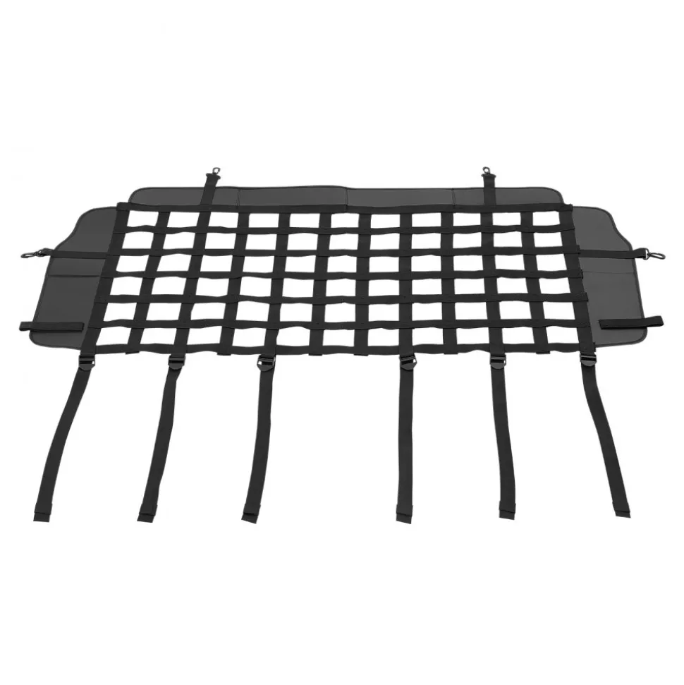 VEVOR Dog Car Barrier, Mesh Cargo Pet Net for Jeep Wrangler JK 2007-2017 JL 20018-2024, Vehicle Pet Barrier Fits Behind Rear Seat Cargo Area, Scratch and Tear-Resistant Polyester Mesh, Easy to Install