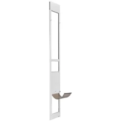 VEVOR Dog Door for Sliding Glass Door, 91 to 96 in Adjustable Height, Aluminum Alloy Frame with Metal Rotating Hinges, Lock Design, 10 1/4 x 16 1/4 in Flap, Sliding Glass Pet Door for Renters