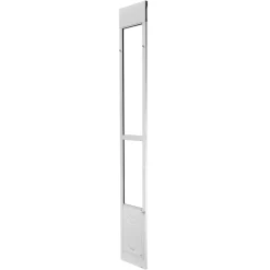 VEVOR Dog Door for Sliding Glass Door, 91 to 96 in Adjustable Height, Aluminum Alloy Frame with Metal Rotating Hinges, Lock Design, 10 1/4 x 16 1/4 in Flap, Sliding Glass Pet Door for Renters