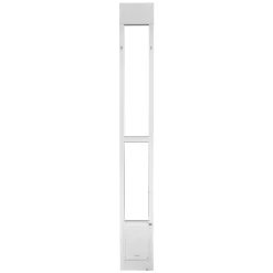 VEVOR Dog Door for Sliding Glass Door, 91 to 96 in Adjustable Height, Aluminum Alloy Frame with Metal Rotating Hinges, Lock Design, 8 1/4 x 12 1/4 in Flap, Sliding Glass Pet Door for Renters