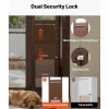 VEVOR Dog Door for Sliding Glass Door, 75 7/8" to 80 11/16" Adjustable Height, Aluminum Alloy Frame with Flap and Rotating Hinge, Lock Design, for Small-Sized Dogs, Sliding Glass Pet Doors for Renters
