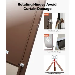 VEVOR Dog Door for Sliding Glass Door, 75 7/8 to 80 11/16 in Adjustable Height, Aluminum Alloy Frame with Rotating Hinges, Lock Design, 13 5/8 x 23 5/8 in Flap, Sliding Glass Pet Door for Renters