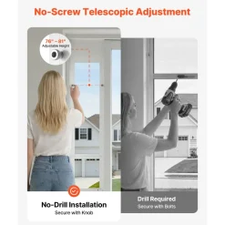 VEVOR Dog Door for Sliding Glass Door, 75 7/8