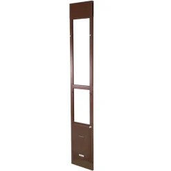 VEVOR Dog Door for Sliding Glass Door, 75 7/8 to 80 11/16 in Adjustable Height, Aluminum Alloy Frame with Rotating Hinges, Lock Design, 10 1/4 x 16 1/4 in Flap, Sliding Glass Pet Door for Renters