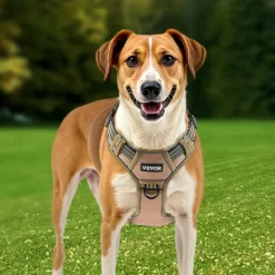 VEVOR Dog Harness for Large Dogs, No Pull Tactical Dog Harness Adjustable Pet Vest, with Handle, Metal Rings, Buckles, Reflective Stitching Nylon Oxford Fabric, for Training, Walking, and Hiking