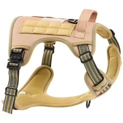 VEVOR Dog Harness for Large Dogs, No Pull Tactical Dog Harness Adjustable Pet Vest, with Handle, Metal Rings, Buckles, Reflective Stitching Nylon Oxford Fabric, for Training, Walking, and Hiking