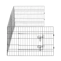 VEVOR Dog Playpen 24 Inch 4 Panels Exercise Pen with Top Cover & Bottom Pad, Indoor Foldable Metal Pet Fence with Door, Heavy Duty Puppy Crate Kennel Pen for Dogs, Cats, and Other Small Animals, Black