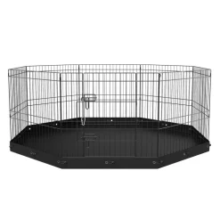 VEVOR Dog Playpen, 8 Panels Foldable Metal Dog Exercise Pen with Bottom Pad, 24