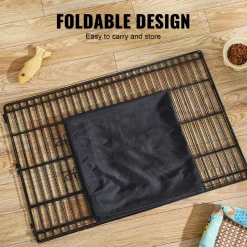 VEVOR Dog Playpen, 8 Pcs 24 x 24 in Panels Foldable Metal Pet Exercise Pen, Dog Fence Indoor and Outdoor Pen with Door, Storage Bag, Top Cover and Bottom Pad, for Dogs, Cats and Other Small Animals