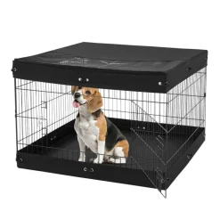 VEVOR Dog Playpen, 8 Pcs 24 x 24 in Panels Foldable Metal Pet Exercise Pen, Dog Fence Indoor and Outdoor Pen with Door, Storage Bag, Top Cover and Bottom Pad, for Dogs, Cats and Other Small Animals