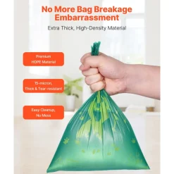 VEVOR Dog Poop Bags, 270 Counts 13 x 9 in, Sturdy & Thick Pet Waste Bags, Biodegradable HDPE Waste Bag Refill Rolls, Leak-Proof Unscented Trash Bag for Doggie Cat Pet, Dispenser Not Included