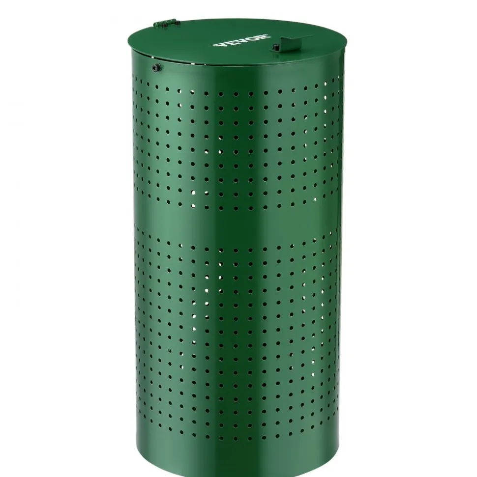 VEVOR Dog Poop Trash Can with 50 Liner Bags, 11.5 Gallons Outdoor Dog Waste Bin with Lid & Liner Clip for Pet Waste Station, Dog Waste Disposal Container for Garden Backyard Park