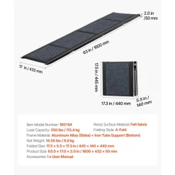 VEVOR Dog Ramp for Cars, 63