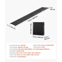 VEVOR Dog Ramp for Cars, 71