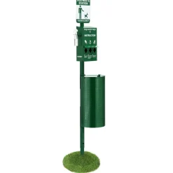 VEVOR Dog Waste Station with Hand Wash Bottle, Commercial Dog Poop Station, 11.5 Gallons Pet Waste Bin with 50 Can Liners, Bag Dispenser & 600 Waste Bags, Outdoor Dog Waste Disposal System for Backyard
