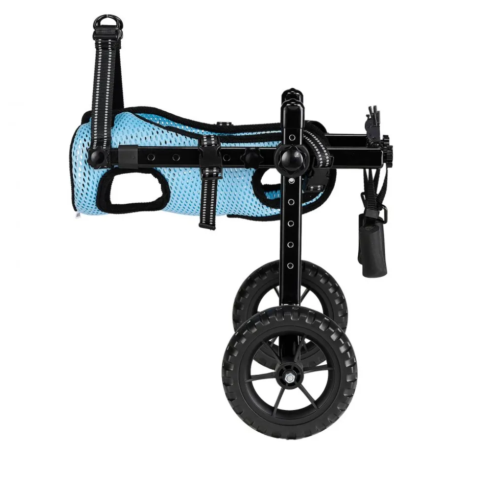 VEVOR Dog Wheelchair for Back Legs, Adjustable 2 Wheels Pet Wheelchair, Lightweight Dog Cart with Shock-Absorbing Wheels, Mobility Support Wheel Chair for Disabled Injured Dogs up to 22lbs , X-Small