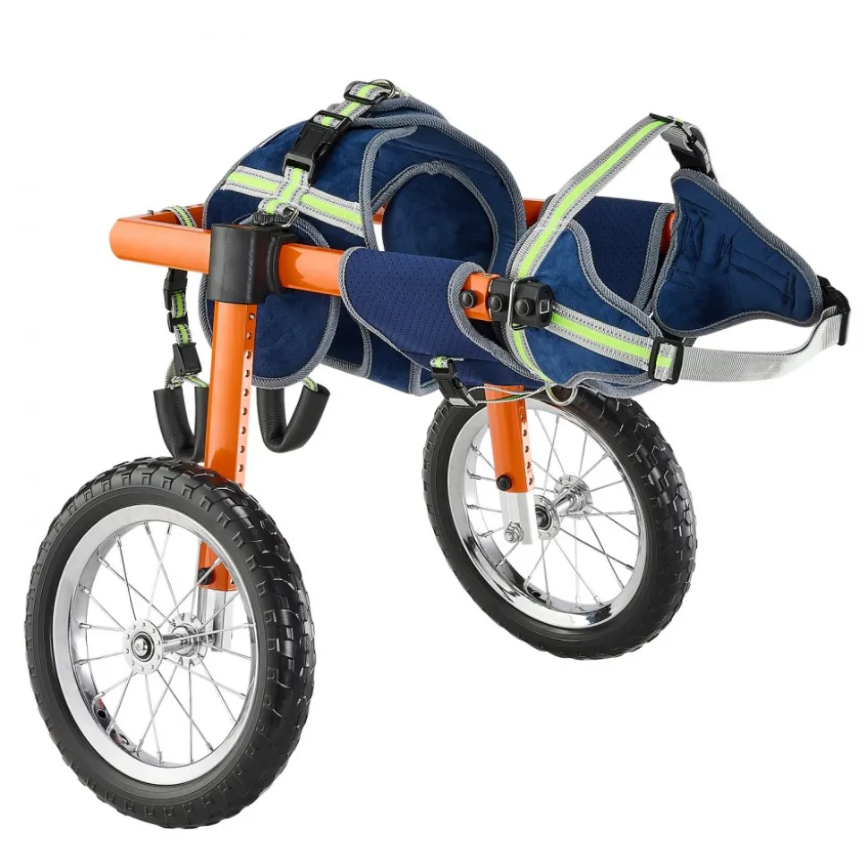 VEVOR Dog Wheelchair for Back Legs, Lightweight 2 Wheels Pet Wheelchair, Height, Width & Length Adjustable, Dog Cart with Shock-Absorbing Wheels, for Injured, Disabled Dogs 48-88 lbs, Large