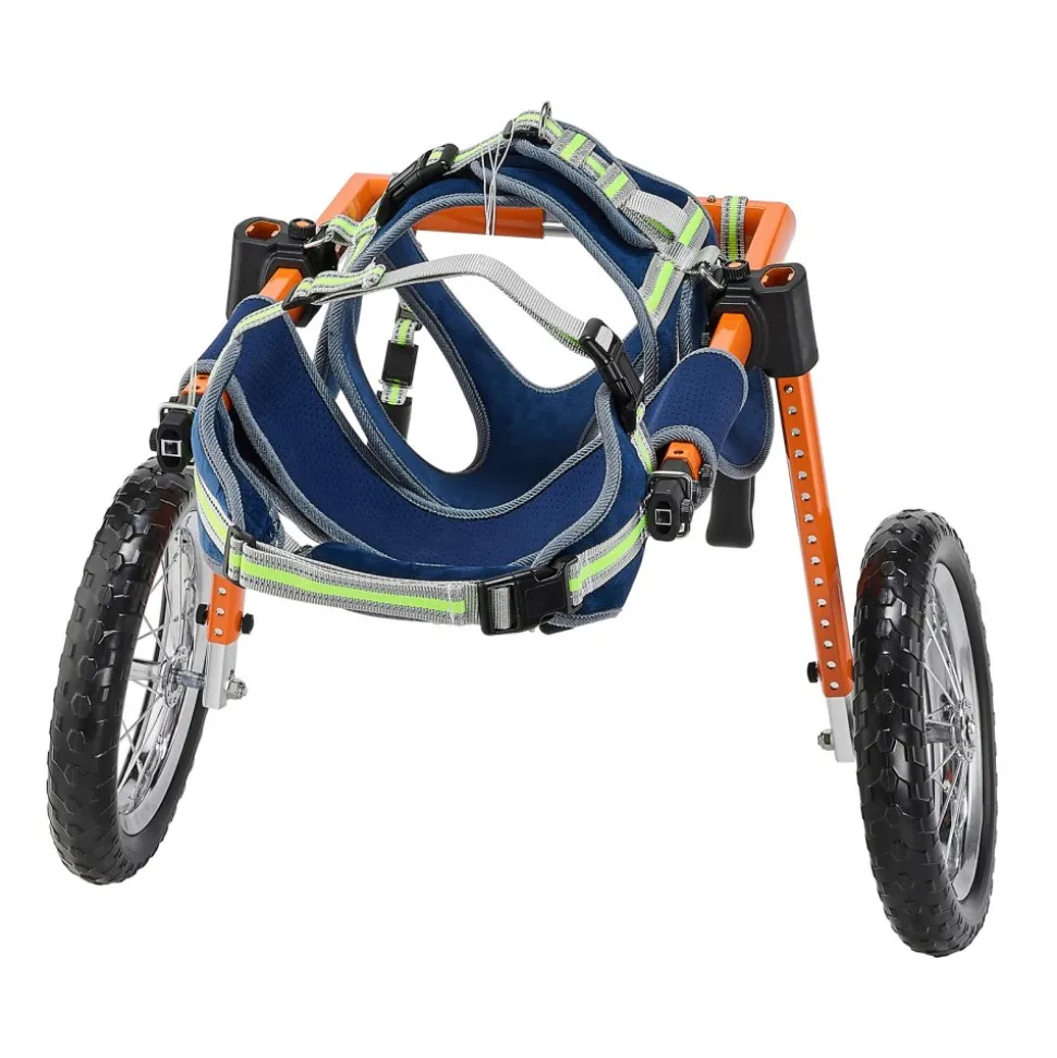 VEVOR Dog Wheelchair for Back Legs, Lightweight 2 Wheels Pet Wheelchair, Height, Width & Length Adjustable, Dog Cart with Shock-Absorbing Wheels, for Injured, Disabled Dogs 48-88 lbs, Large
