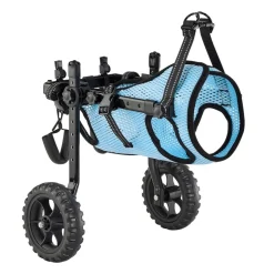 VEVOR Dog Wheelchair for Back Legs, Adjustable 2 Wheels Pet Wheelchair, Lightweight Dog Cart with Shock-Absorbing Wheels, Mobility Support Wheel Chair for Disabled Injured Dogs up to 22lbs, Small