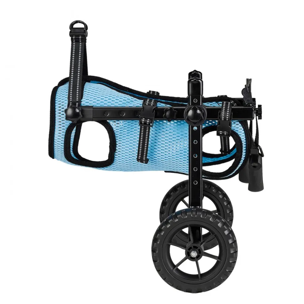 VEVOR Dog Wheelchair for Back Legs, Adjustable 2 Wheels Pet Wheelchair, Lightweight Dog Cart with Shock-Absorbing Wheels, Mobility Support Wheel Chair for Disabled Injured Dogs up to 22lbs, Small